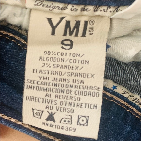 🇺🇸 YMI size 9 straight leg dark jeans - Picture 8 of 10
